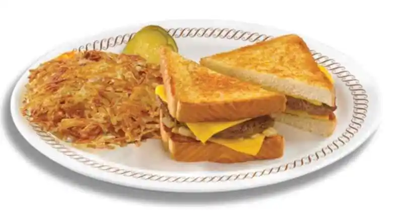 TEXAS PATTY MELT with HASHBROWNS